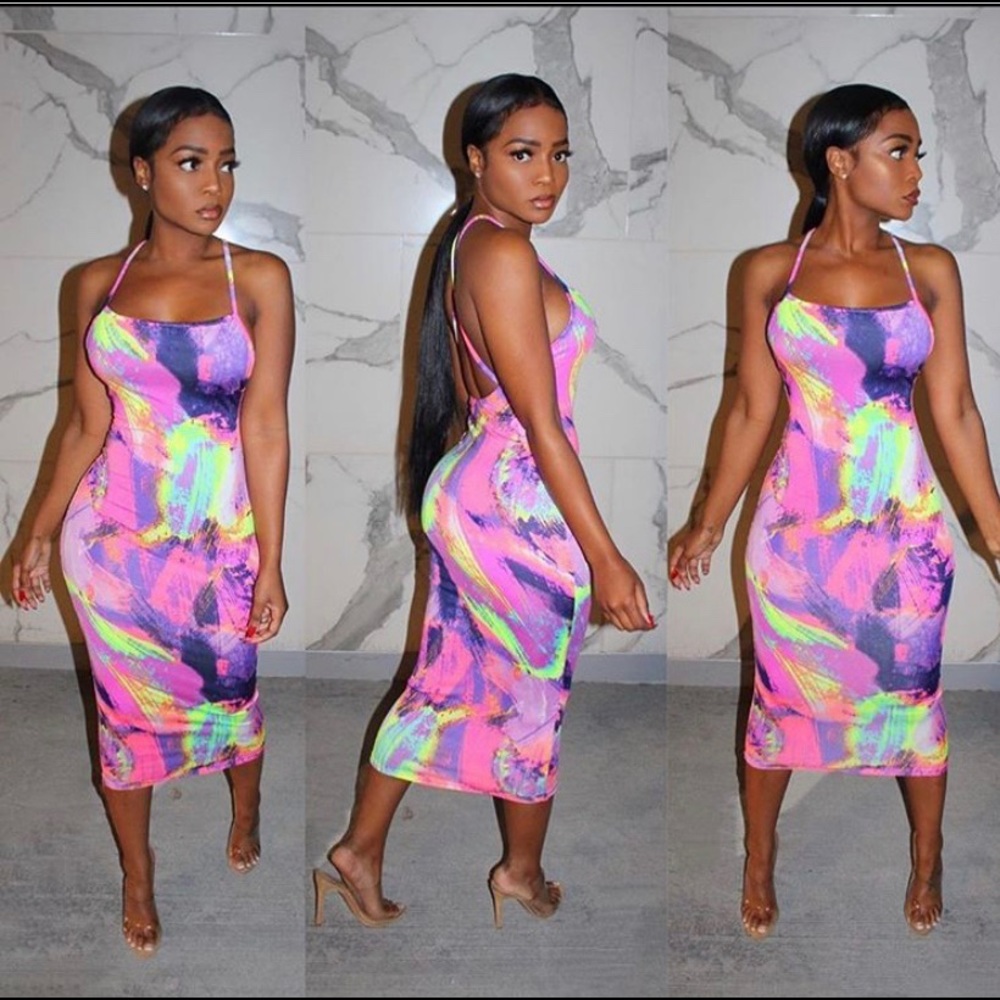 Spring Vibes Cross Back Dress